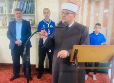 كلمة سماحة الشيخ حاتم البكري وزير الأوقاف والشؤون الدينية في حفل تكريم حفظة  أجزاء من القرآن الكريم  التابعين لمركز جعفر بن أبي طالب- حزما.