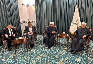 وزير الاوقاف في زيارة لمقر سفارة دولة فلسطين في العراق
